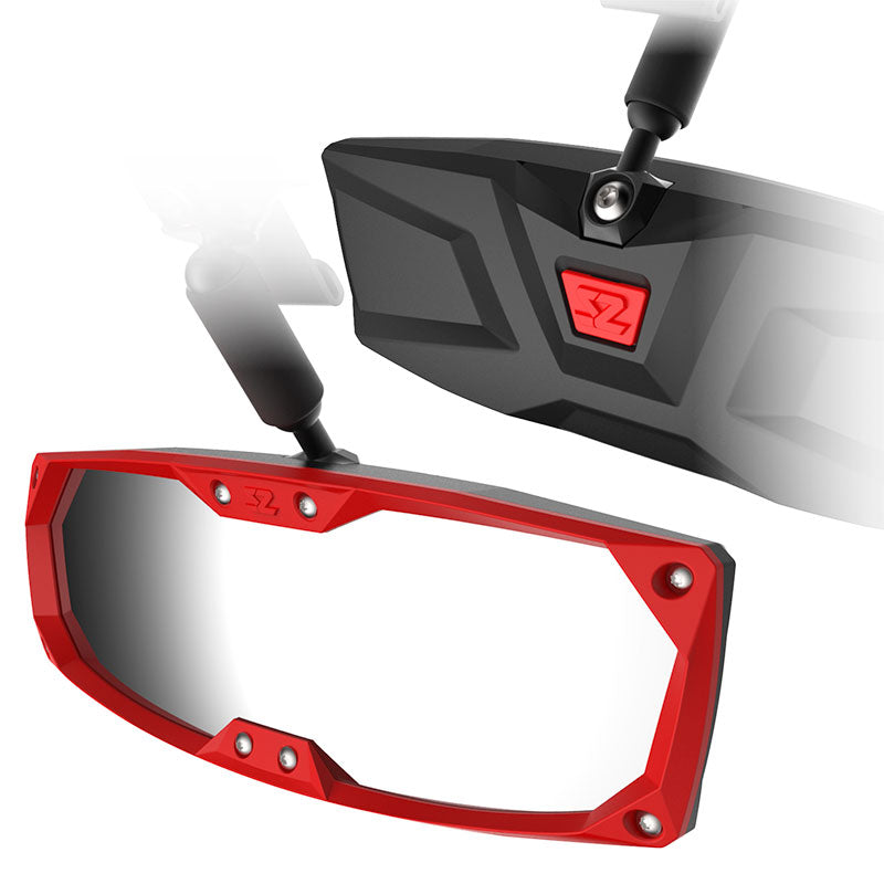 seizmik halo r rear view mirror-bezel-red