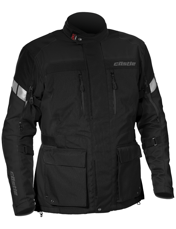 castle distance motorcycle jacket black
