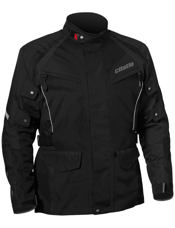castle mission air motorcycle jacket black