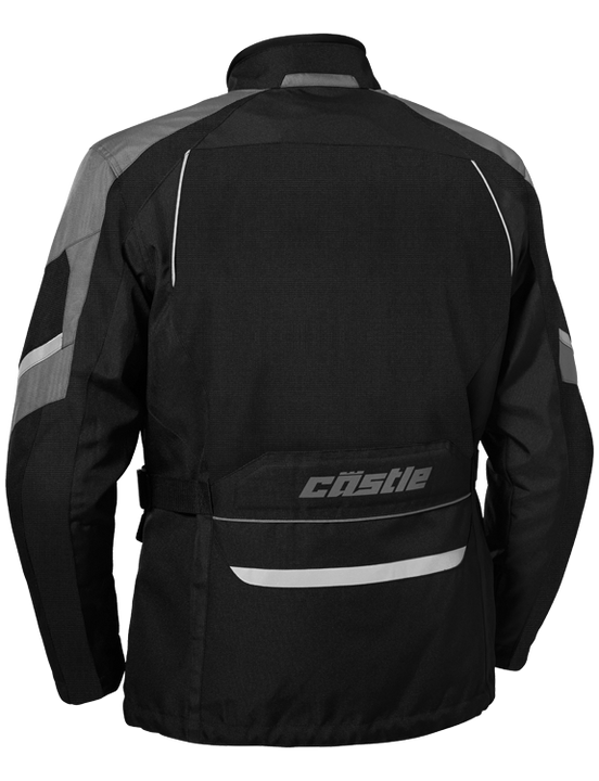 castle mission air motorcycle jacket dark gray back