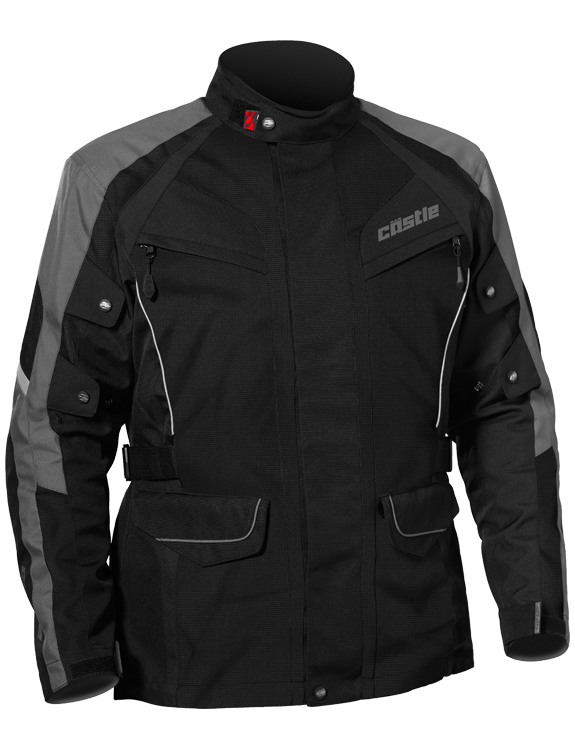 castle mission air motorcycle jacket dark gray