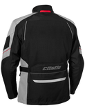 castle mission air motorcycle jacket black gray back
