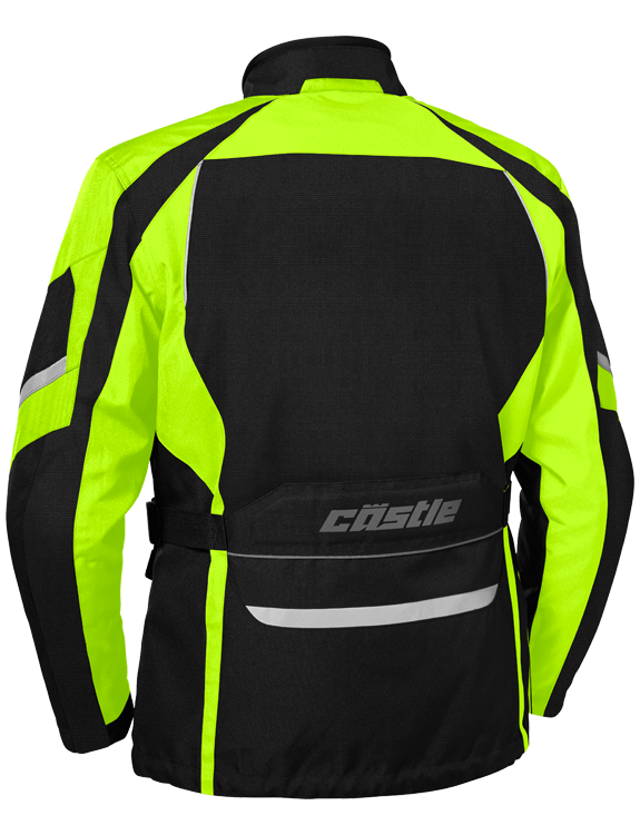 castle mission air motorcycle jacket hivis back
