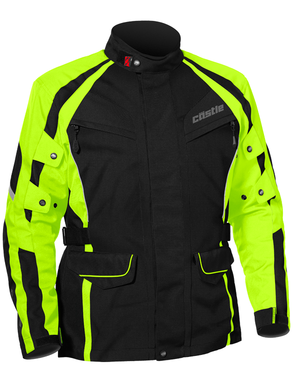 castle mission air motorcycle jacket hivis