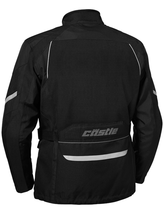castle mission air motorcycle jacket black back