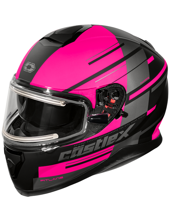 castle thunder 3 pitlane electric helmet pink front