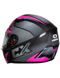 castle mugello squad pink helmet back