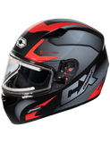 castle mugello squad electric helmet red front