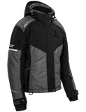 castle polar jacket womens black grey front