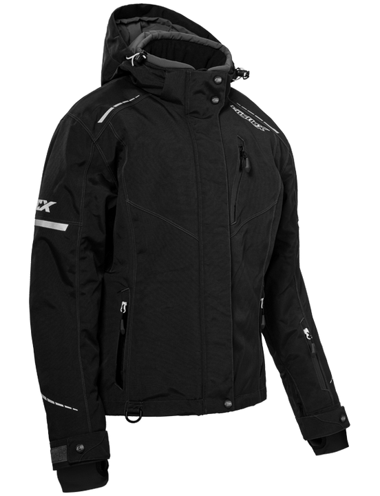 castle polar jacket womens black white front