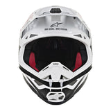 alpinestars supertech m8 triple helmet red white front