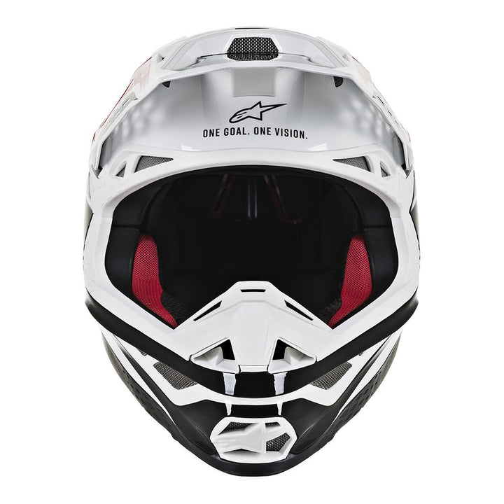 alpinestars supertech m8 triple helmet red white front
