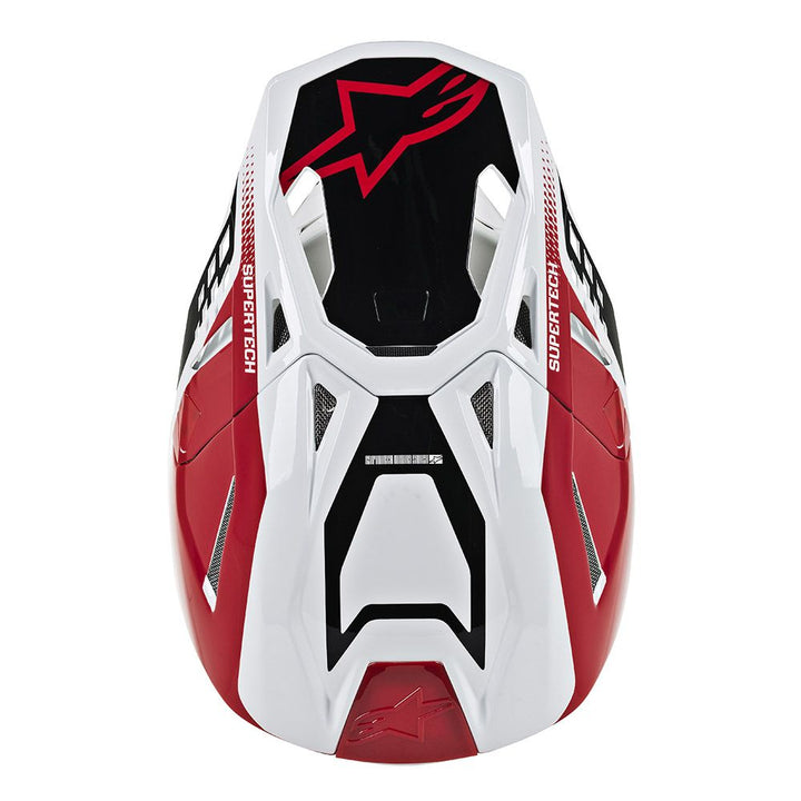 alpinestars supertech m8 triple helmet red white top