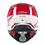 alpinestars supertech m8 triple helmet red white back