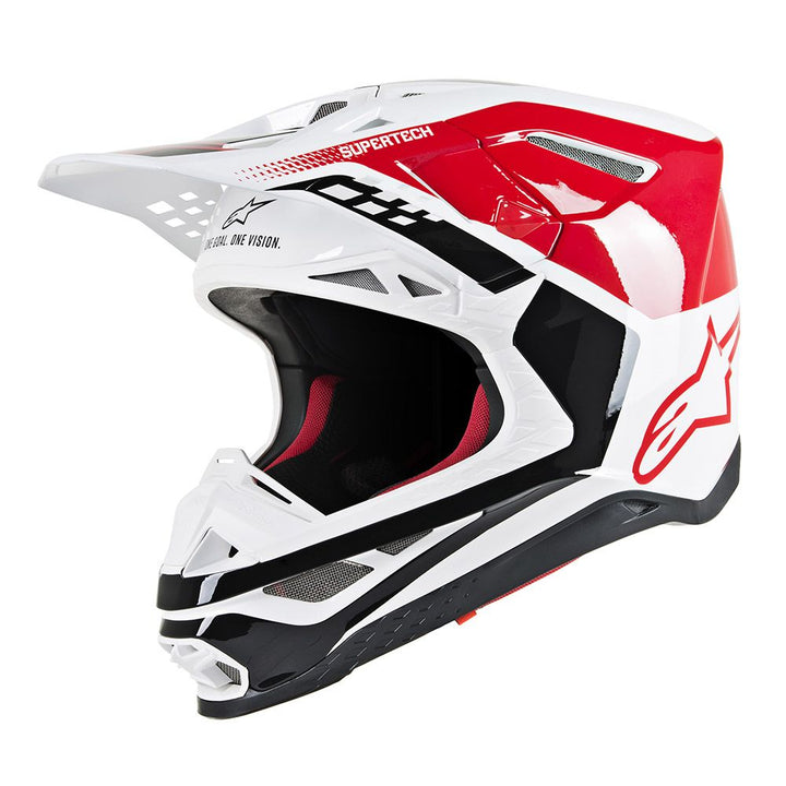 alpinestars supertech m8 triple helmet red white