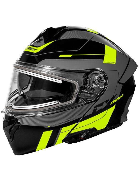 castle cx935 raid electric heated helmet hivis
