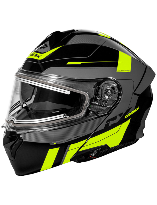 castle cx935 raid electric heated helmet hivis