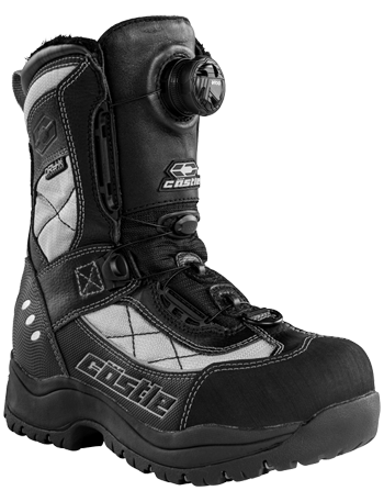 castle womens snowmobile boots atop boa gray
