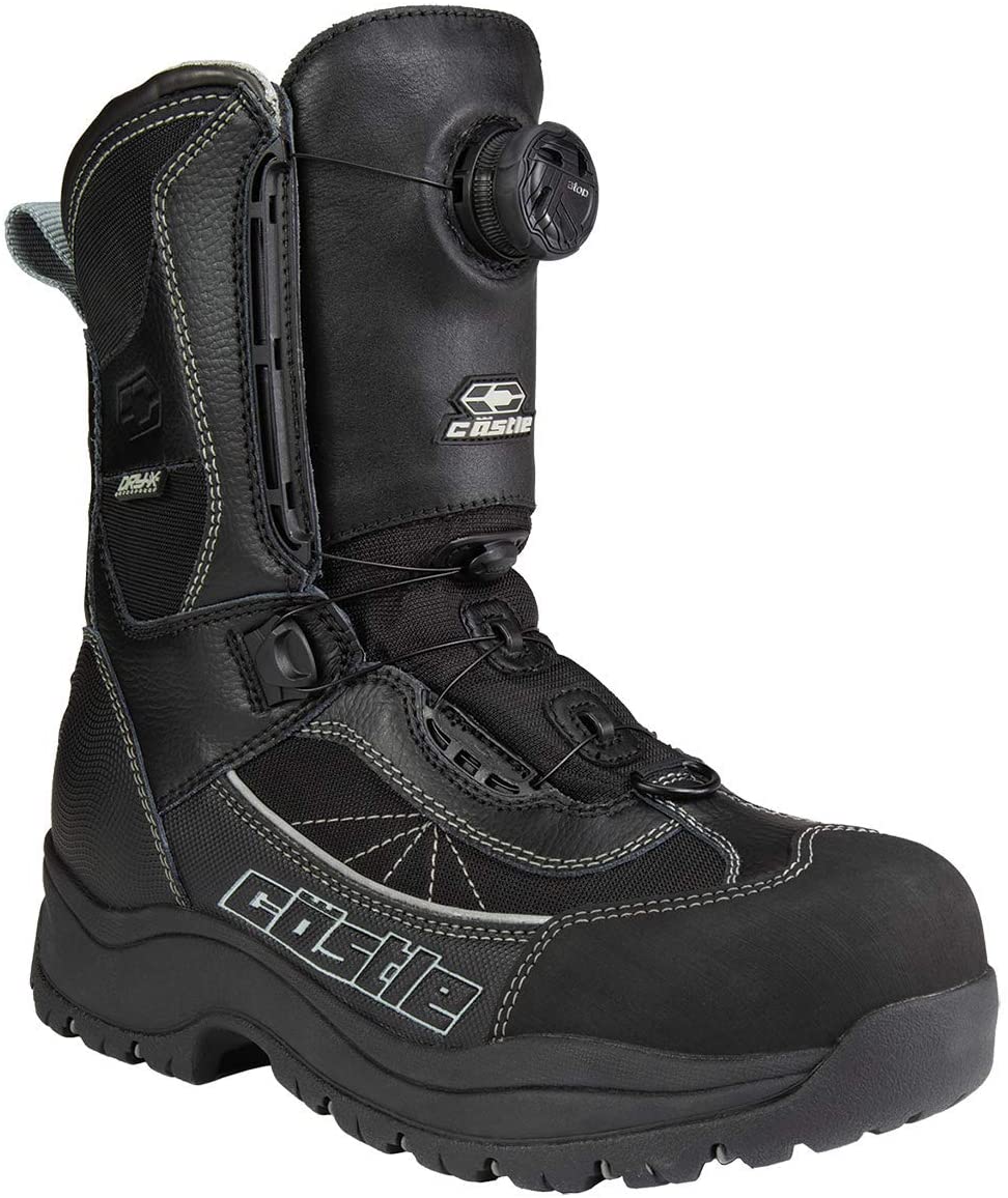 castle snowmobile boot mens boa black