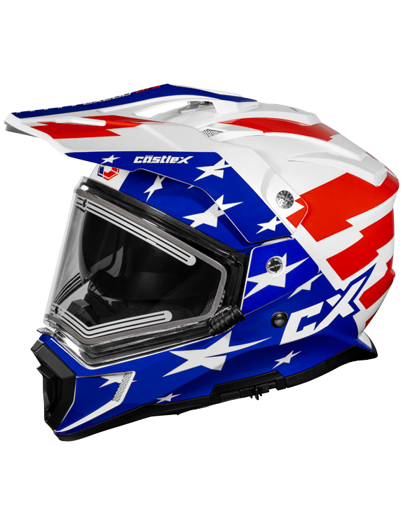 Castle X CX200 Liberty Heated Electric Shield Snowmobile Helmet