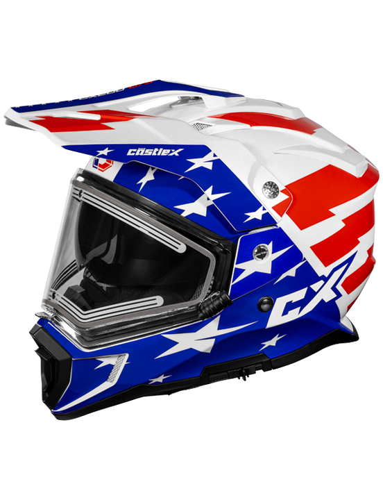 Castle X CX200 Liberty Heated Electric Shield Snowmobile Helmet