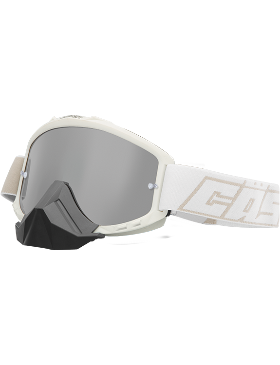 castle x force moto goggles white