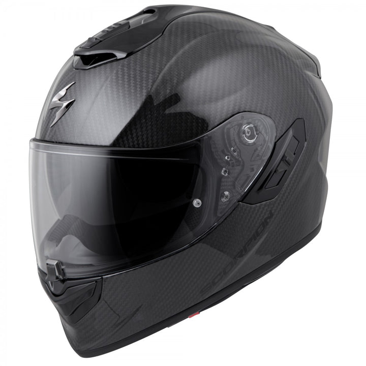 scorpion exo st1400 carbon helmet black angle