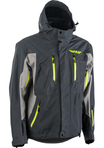 fly incline snow jacket grey charcoal