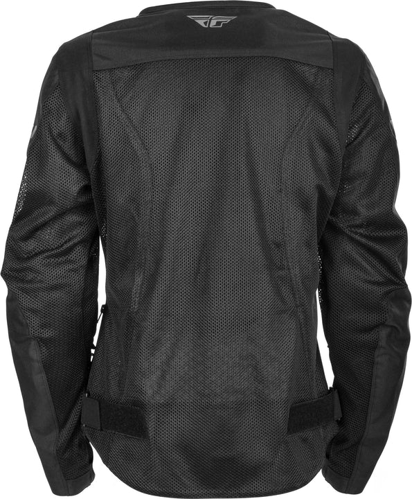 fly racing flux air womens jacket black back