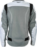 fly racing flux air womens jacket grey back