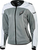 fly racing flux air womens jacket white grey