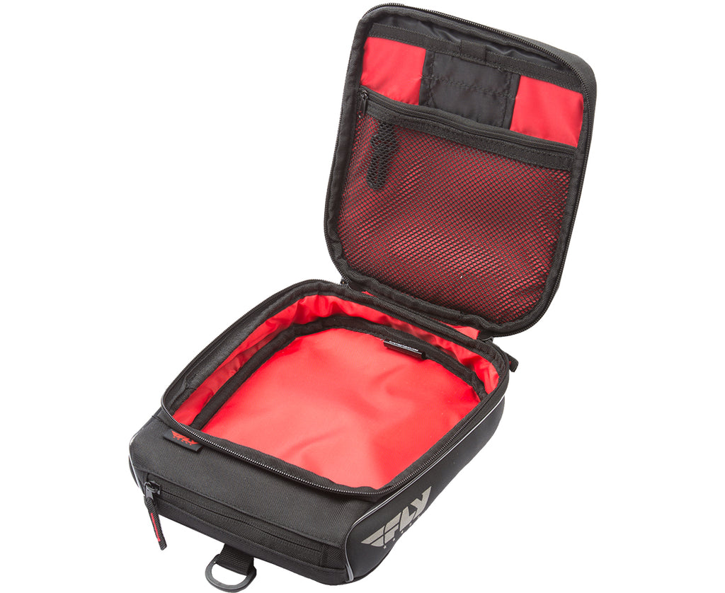 fly racing mini motorcycle tank bag open2