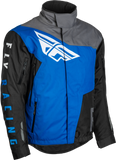 fly men's snowmobile jacket snx pro blue