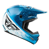 fly racing kinetic k120 helmet blue white side