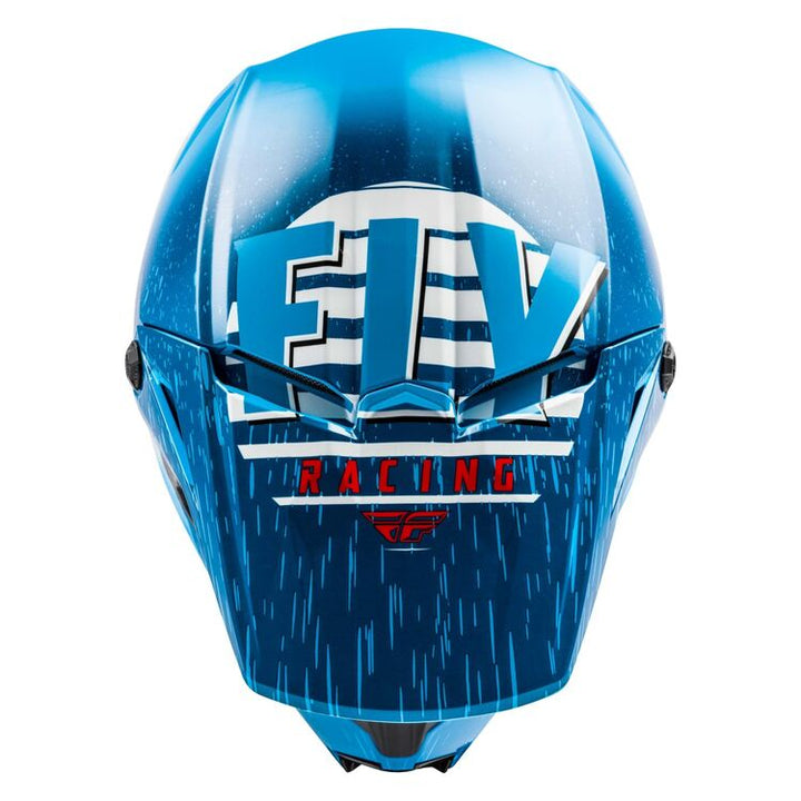 fly racing kinetic k120 helmet blue white top