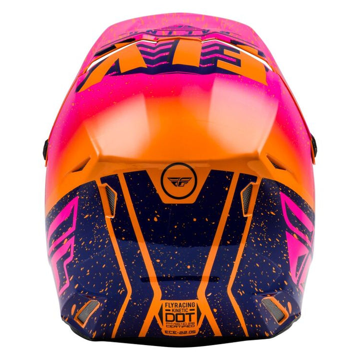 fly racing kinetic k120 helmet pink orange back