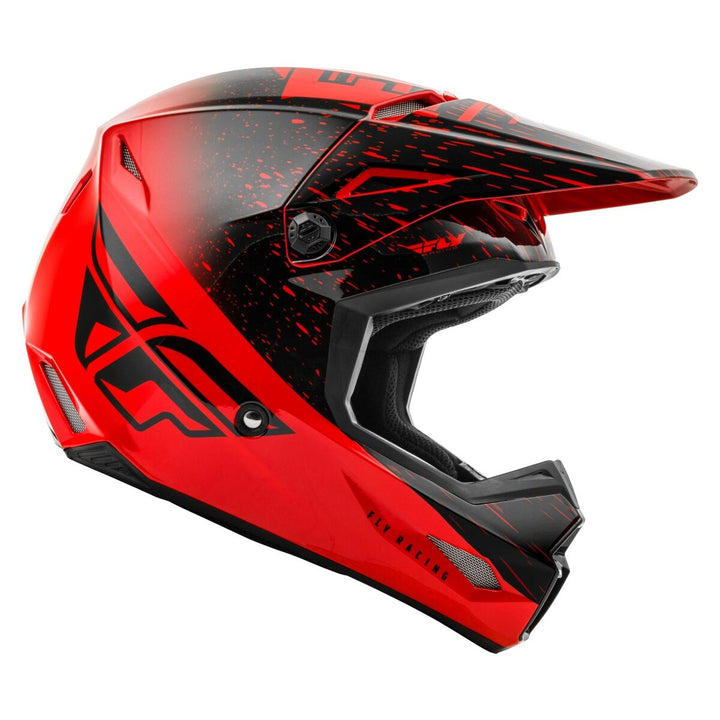 fly racing kinetic k120 helmet red black side