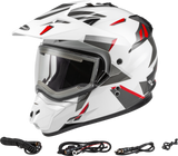 gmax snowmobile helmet with heated shield gm11s white