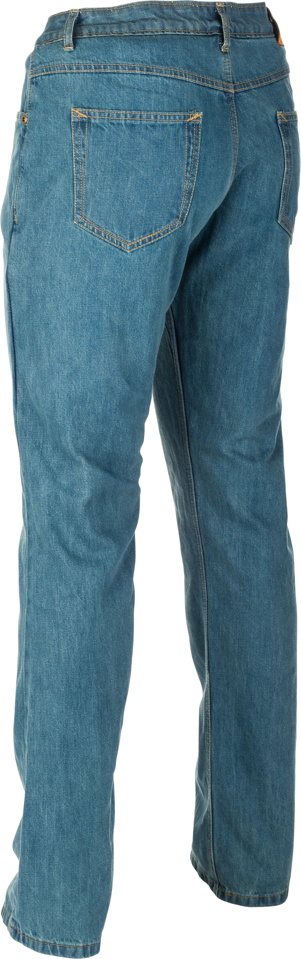 highway 21 defender motorcycle jeans blue back