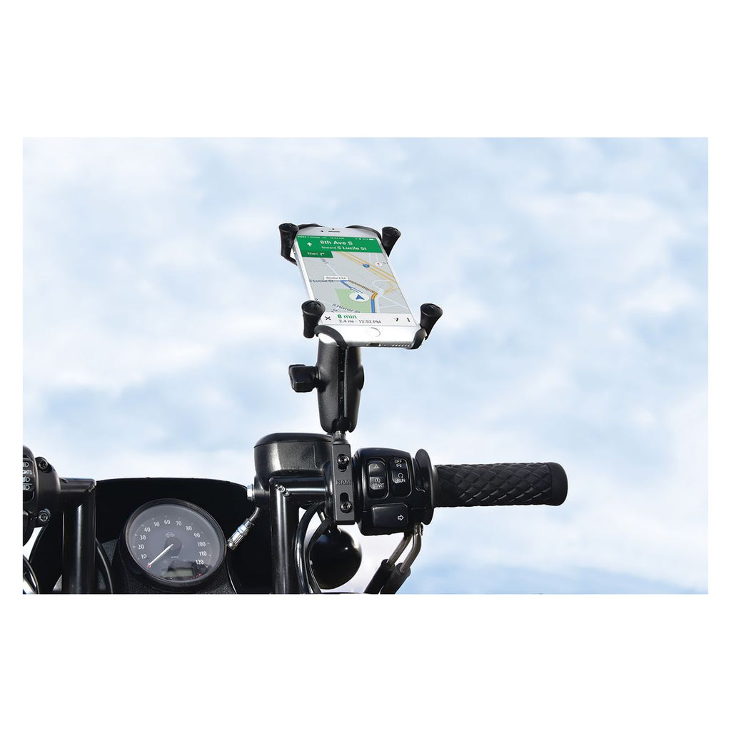 ram mounts universal phone mount kit installed