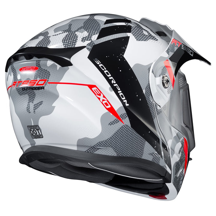 scorpion exo at950 outrigger dual pane snowmobile helmet rear