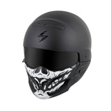 scorpion covert helmet skull face mask black angle