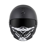 scorpion covert helmet skull face mask black front