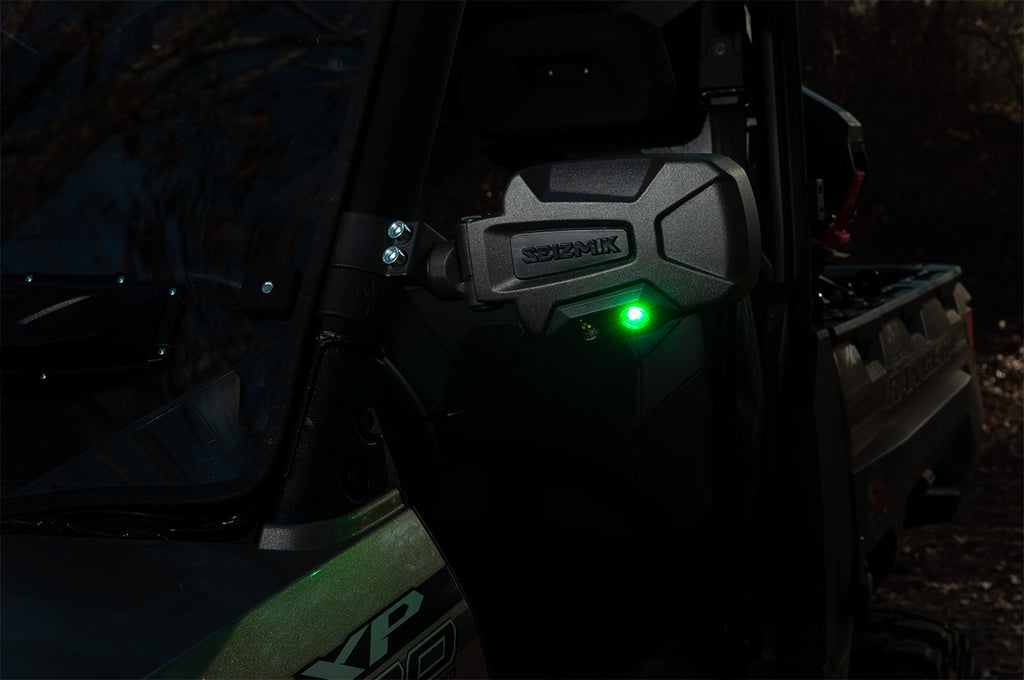 seizmik pursuit led side view mirrors green