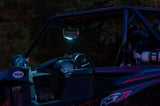 seizmik halo ra lighted utv rear view mirror dark