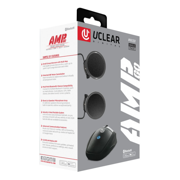 uclear amp go helmet bluetooth headset