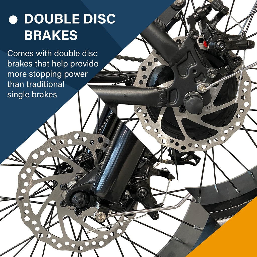 VTUVIA ebike SF20 Black Fat Tire Folding bike