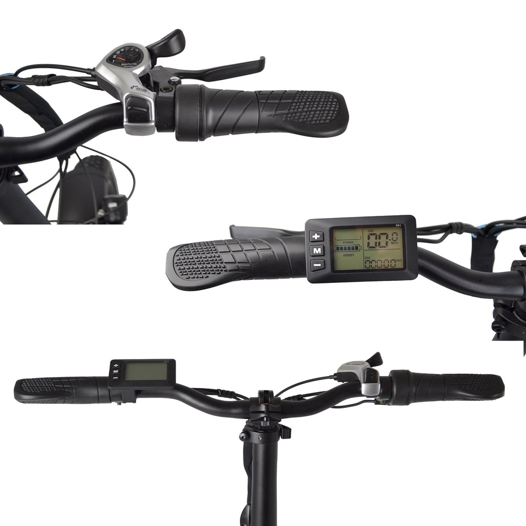 VTUVIA ebike SF20 Black Fat Tire Folding bike