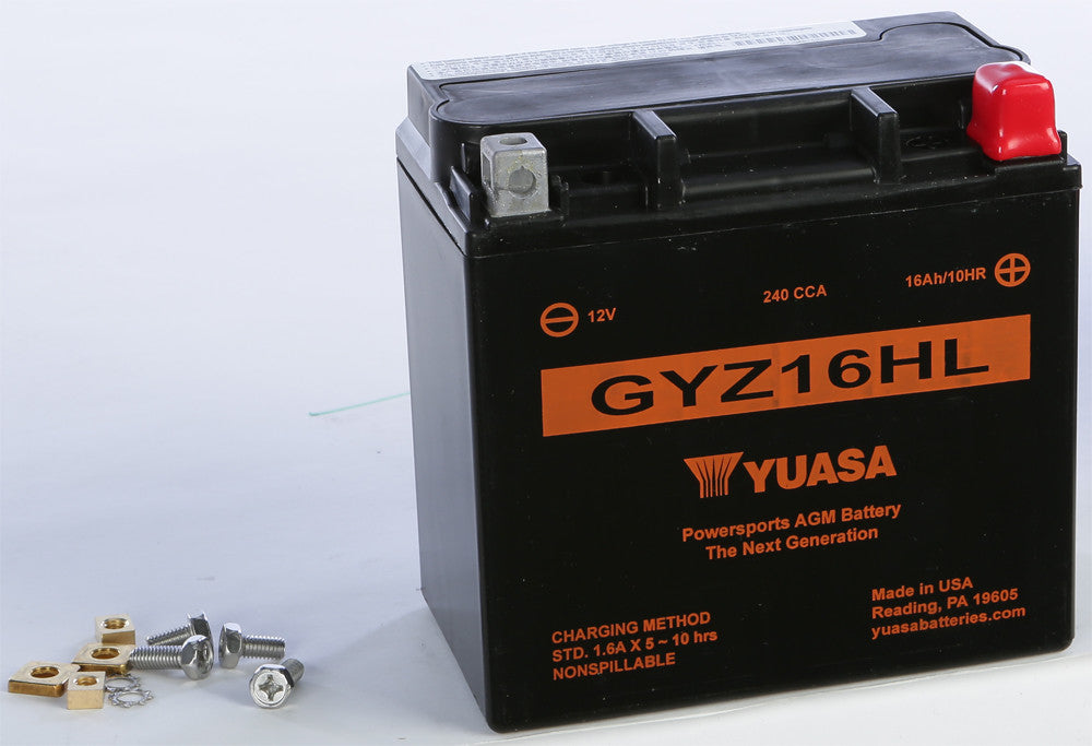 YUASA AGM BATTERY GYZ16HL SEALED FACTORY ACTIVATED